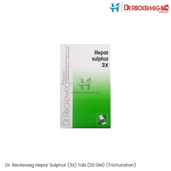 Dr. Reckeweg Hepar Sulphur 3X Tab (20 GM) (Trichuration)