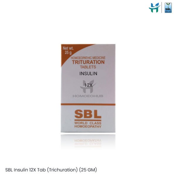 SBL Insulin 12X Tab (Trichuration) (25 GM)